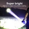New LED Solar Searchlight Outdoor Long Range Flashlight Strong Light Torch Solar+Type C Rechargeable Flashlight Camping Lighting