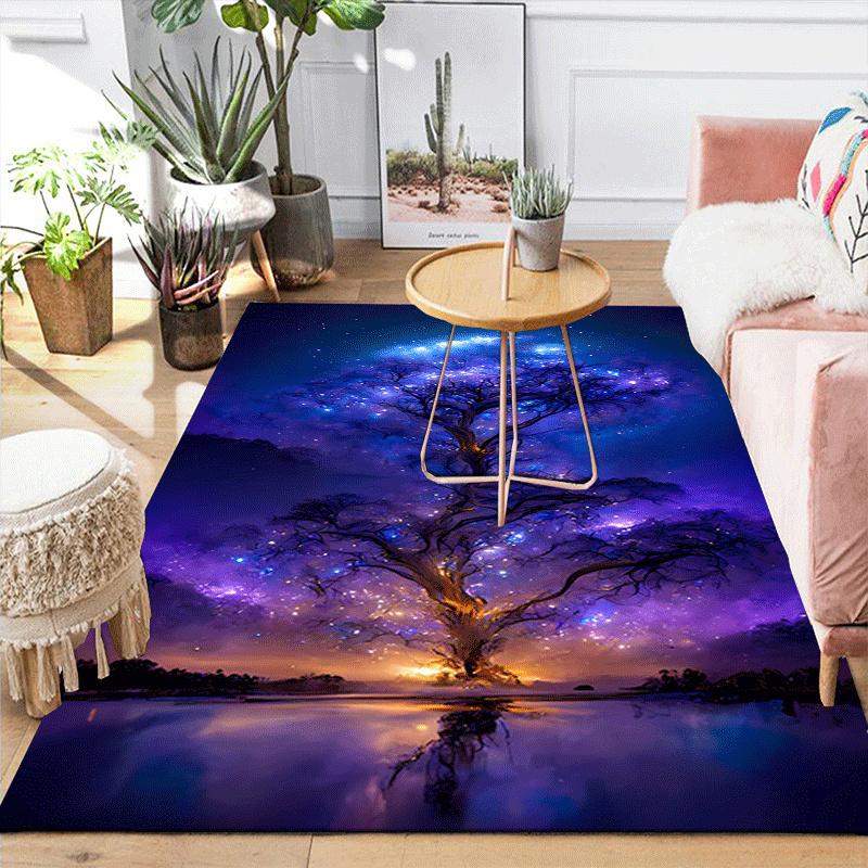 1pc Tree of Life Print, Design Indoor Area Rug - Soft, Anti-Slip, and Durable Gaming Room Decor for Bedroom, Living Room
