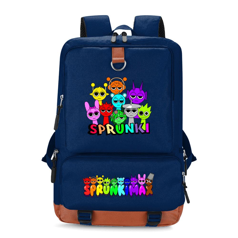 Srunki Backpack Multifunctional Large Capacity Business Backpack Lightweight Burden Reduction Primary and Secondary School Student Bag