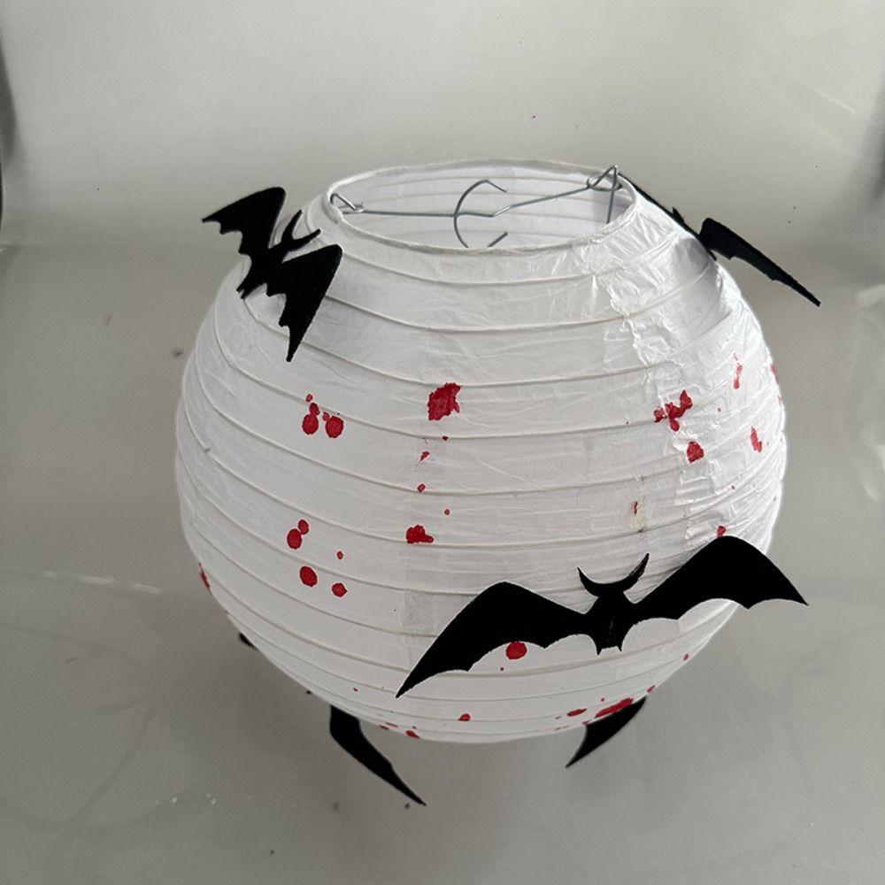 Night Lamp Halloween Ghost Glowing Lantern Foldable Black Bat Handheld Lantern  Haunted House