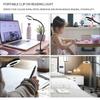 Flexible Gooseneck LED Reading Book Light with Clamp, 3 Color Temperature Circular Night Lamp for Bedside Travel Office