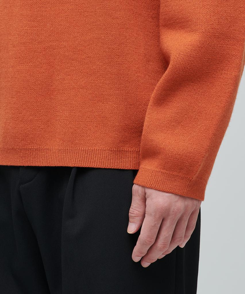 MUSINSA STANDARD Minimal Crew Neck Knit [Tangerine]