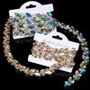 1Yard/90cm Rhinestone Border Multi-color Crystal Versatile Diamond Strips DIY Self-adhesive Rhinestone Chain