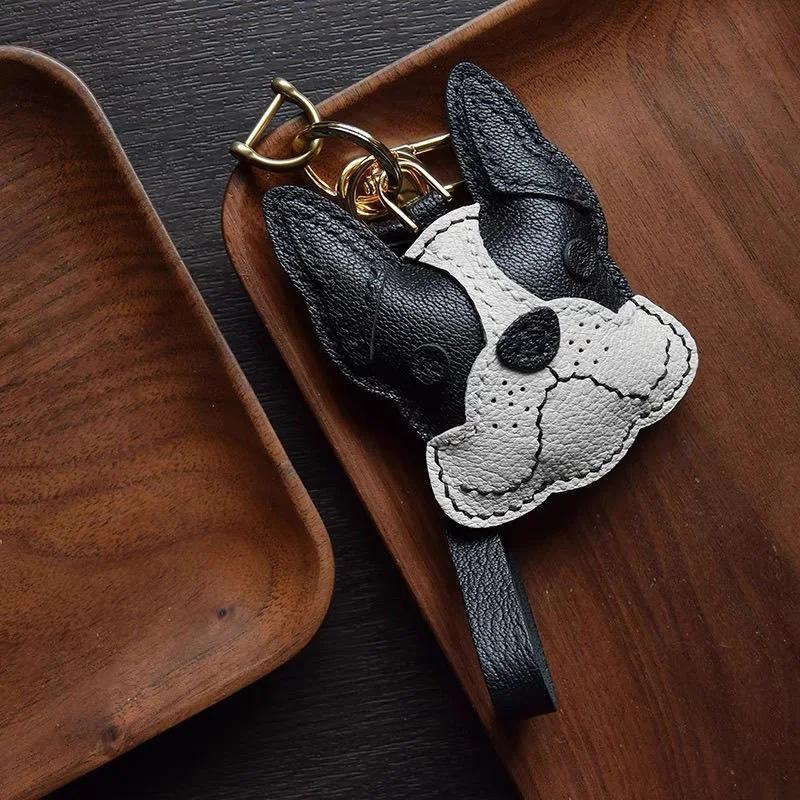 15 Styles Brand Latest Cowhide Bag Pendant & Accessories, Puppy Theme High Quality Key Chain Backpack Charms, Diy Bag Decor Gift