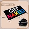 Inyahome Get Naked Badematte Niedliche Badezimmerteppiche Rutschfeste Mikrofaser Badteppiche Lustige Badezimmerdeko Schwarze Badematte für Badewanne
