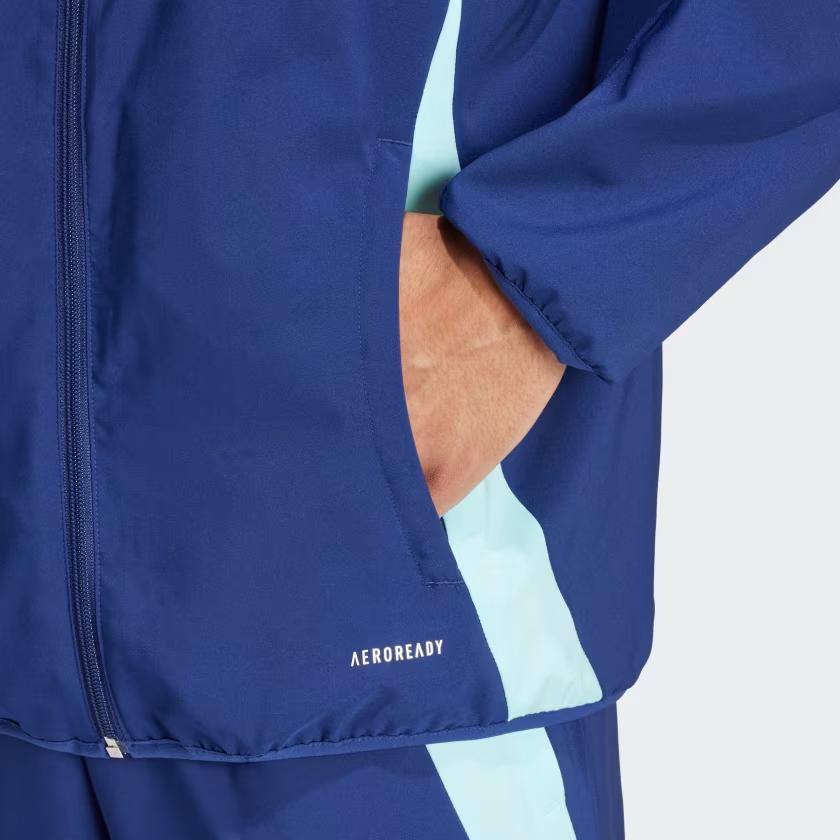 Adidas Arsenal SS24 Outdoor Casual Zip Jacket With Brand Logo Print Men Jacket Night-Sky-Blue IT2225