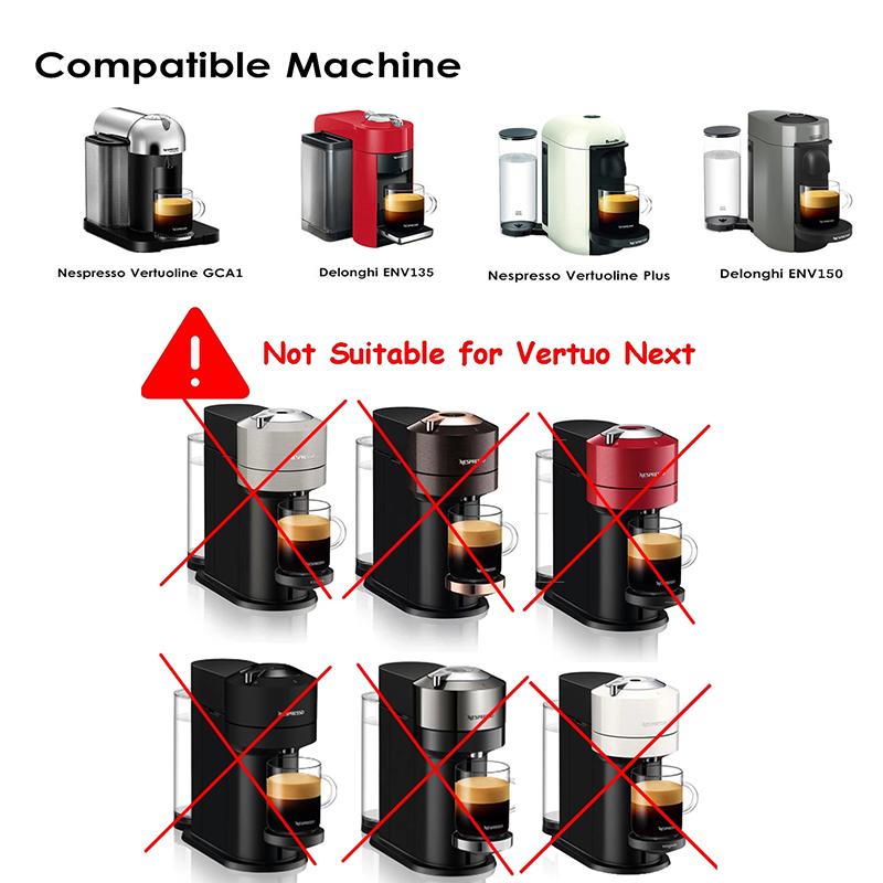 Recafimil Rusable Coffee Capsaule for Nespresso Vertuo Espresso Coffee Filter Rich Crema 150ML/230ML Pod for Delonghi Machine
