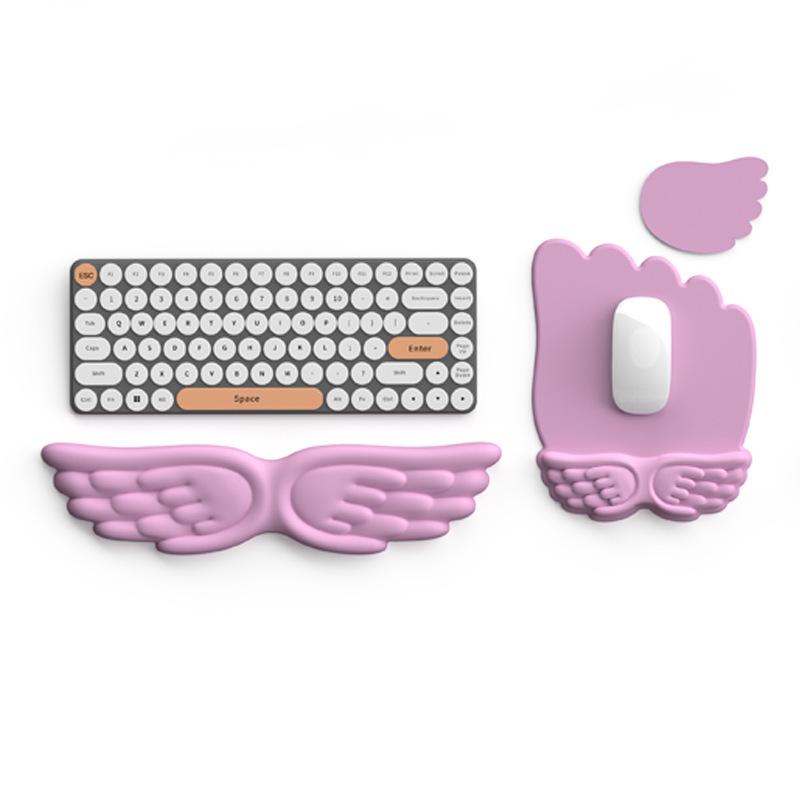Silikon-Memory-Schaum-Handgelenkauflage für Maus und Tastatur mit Handyhalter