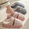 Home Warm and Velvet Thick-bottomed Couple's Cotton Slippers Warm, Non-slip and Wear-resistant, Lightweight Fluff Mop