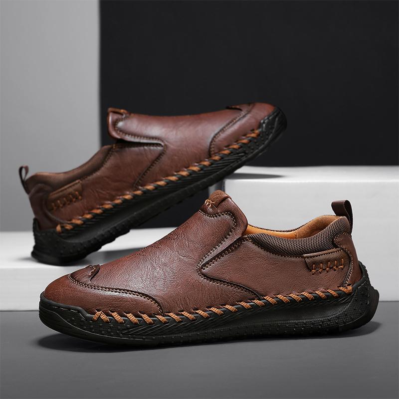 Fashion Summer Walk Style Loafers Slip-On Men's Casual Shoes Non-Slip Outdoor Driving Shoes Retro Style Male Hiking Footwear Moccasins