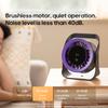 Newest Portable 4000mAh Rechargeable Table Fan Angle Adjustable Wall Fan Remote Control Touch Screen Mini High-speed Cooling Fan