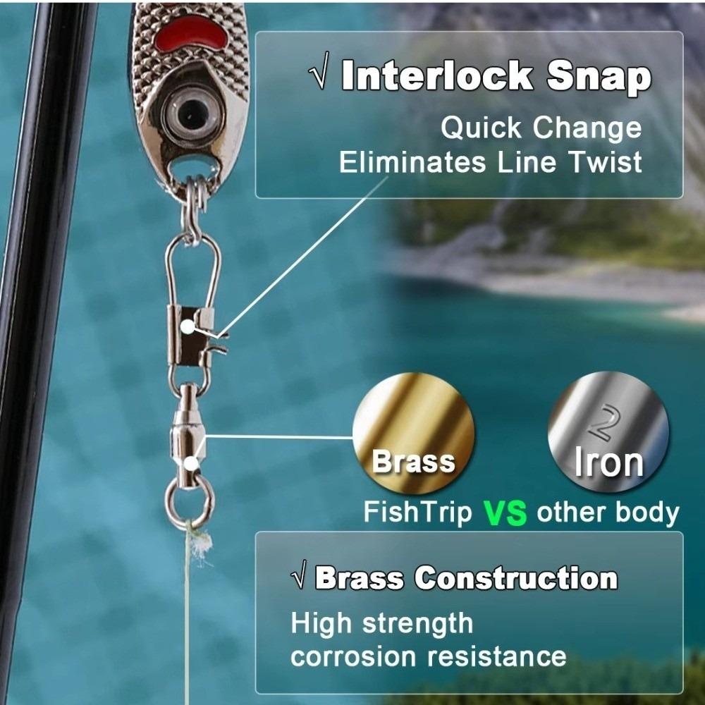 Rolling Swivel Fish Snap Swivels Stainless Steel Fishing Connector  Fishing Lures
