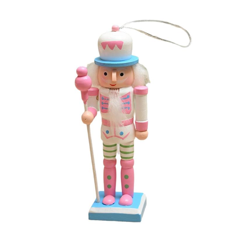 Macaron Candy Series Nutcracker Puppet Soldier 12CM Christmas Tree Pendant 1/4Pcs Holiday Home Decoration Candy Themed Party