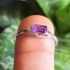 Natural  Purple Amethyst Gemstone 925 Sterling Silver Ring 7.5 US, Gift Ring