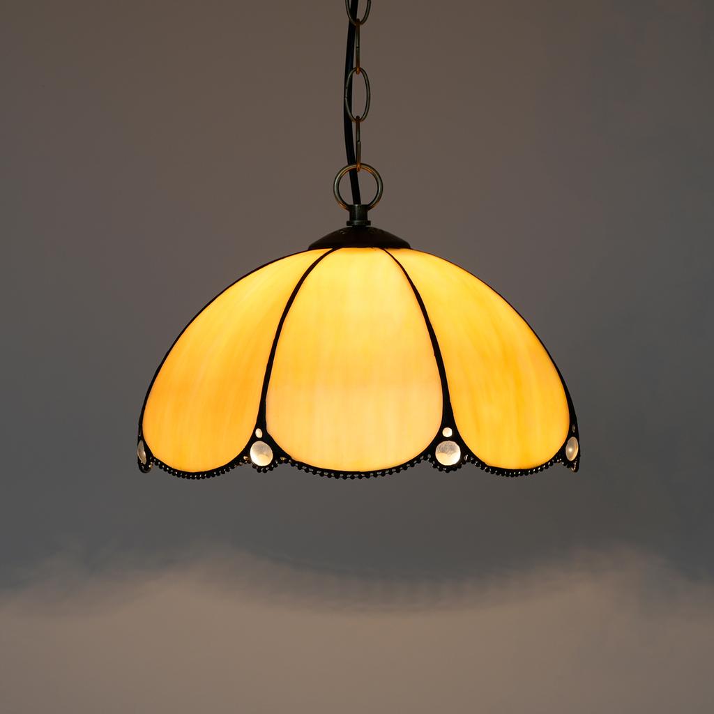 Vintage Pendant Lights Mediterranean Baroque Stained Glass Hanging Lamp Led Kitchen Lighting Fixtures Home Loft Decor