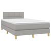 Maison Exclusive - Sommier à lattes de lit et matelas gris clair 120x190 cm tissu