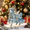 2D Flat Goat Hanging Ornament Christmas Tree Car Rearview Mirror Decoration Hanging Mascot Pendant Home Decoration