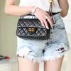 2025 Fang Pangzi Xiaochan Leather Gold Bead Crossbody Bag