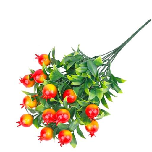 1 Pcs 7 Prong Faux Lucky Fruit Artificial Plants Plastic Grass For Wedding Hotel Home Decoration Accessories