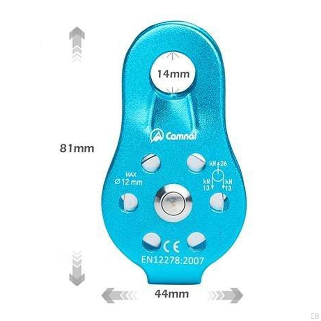 Pulley 26kN Rescuing Climbing with Ball Bearing Rock Single Aluminum Fixed Eye
