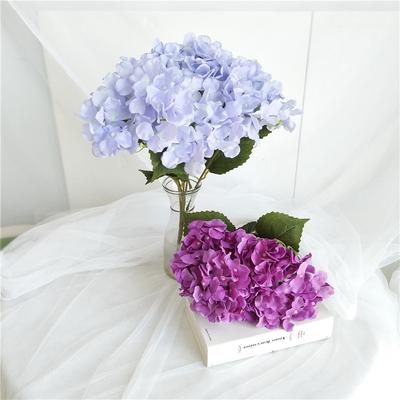 Diy Hydrangea European 5-Head Hydrangea Bouquet Wedding Decoration Silk Fabric Hydrangea Home Decoration Studio Shooting Simulation Flowers