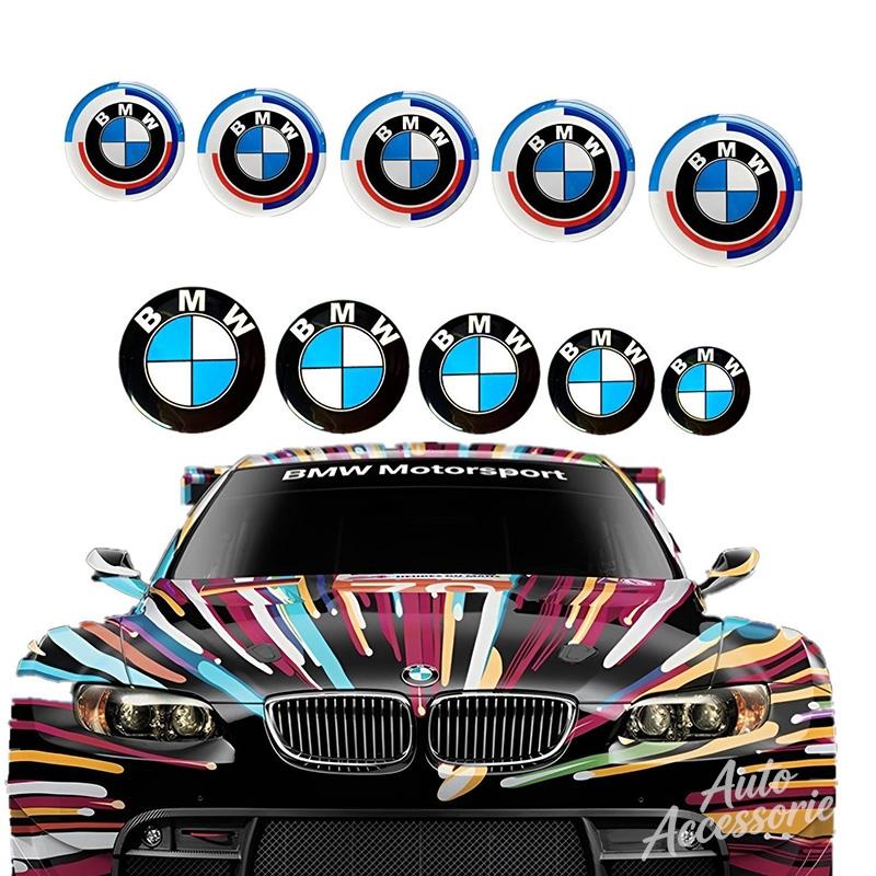 2pcs Car Badge 3D Stickers Soft Adhesive Multi-size Optional Motorcycle Waterproof Decals For BMW 50th Anniversary X1 X3 X5 X7 ydbn48