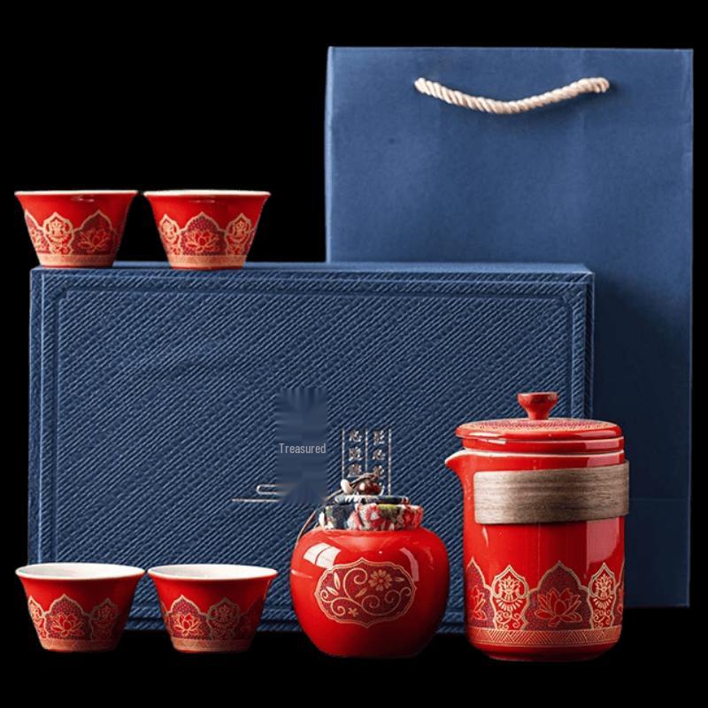 P&J Ceramic Travel Kung Fu Tea Set