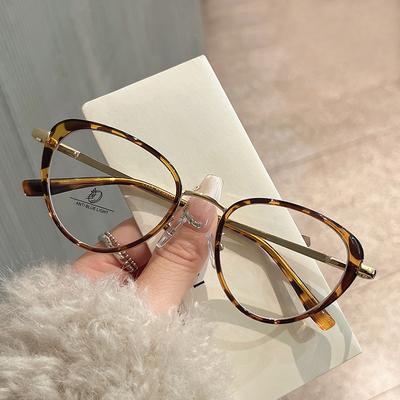 New Fashion Women Cat Eye Glasses Frame Anti Blue Light TR90 Computer Glasses for Women Stylish Eyewear