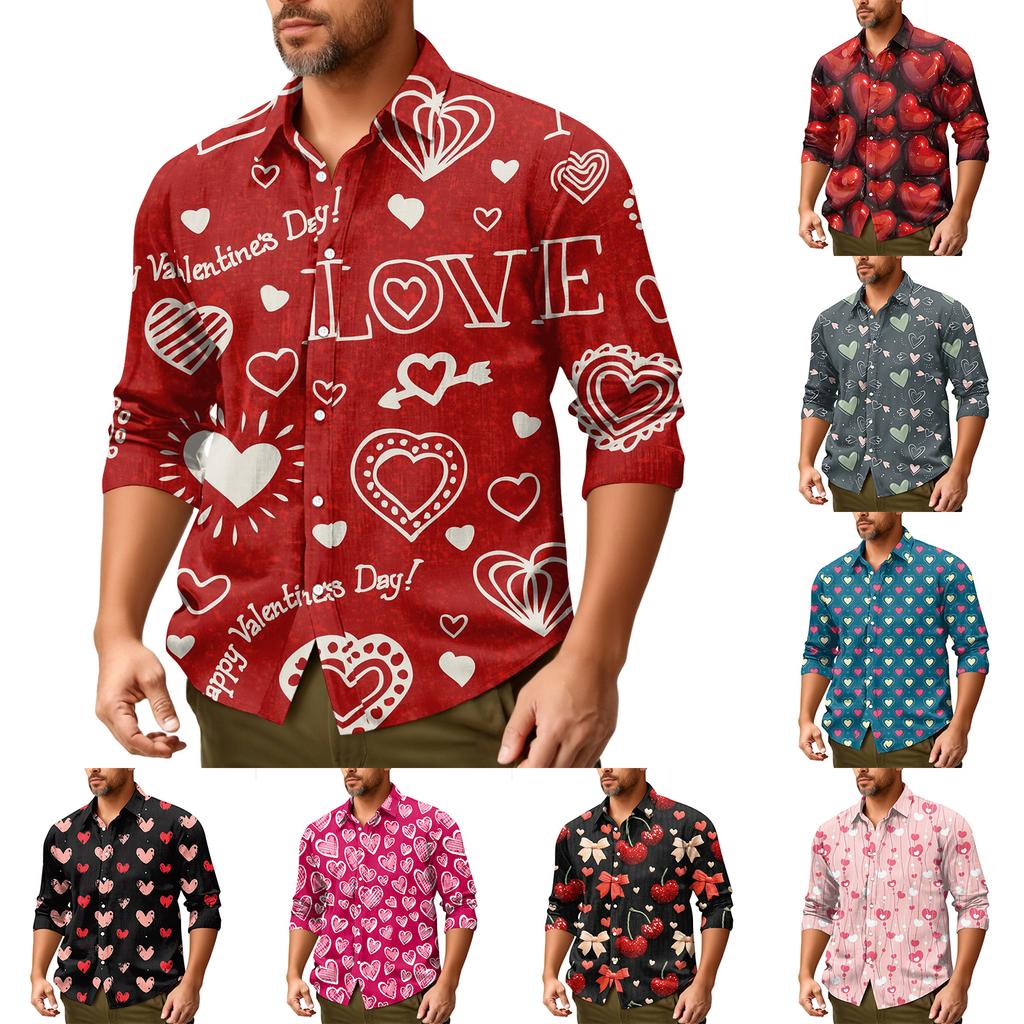 Lässiges, locker sitzendes Langarmhemd für Herren, modisches Revershemd