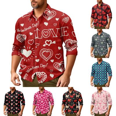 Men'S Casual Loose Fitting Long Sleeved Shirt Fashionable Lapel Shirt Top