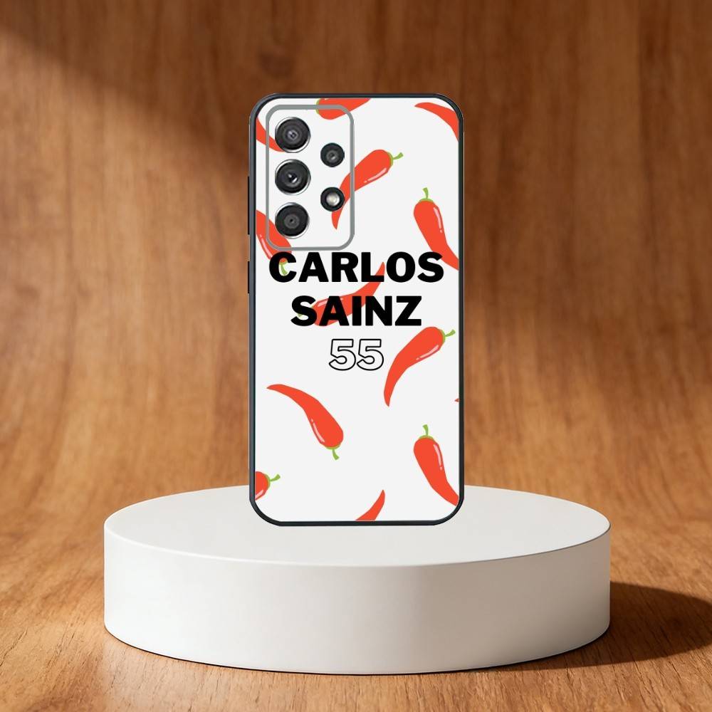 

55 Chili C-Carlos S-Sainz Phone Case For Samsung S25,S24,S21,S22,S23,S30,Ultra,S20,Plus,Fe,Note,10,9,5G Black Cover Samsung S20fe