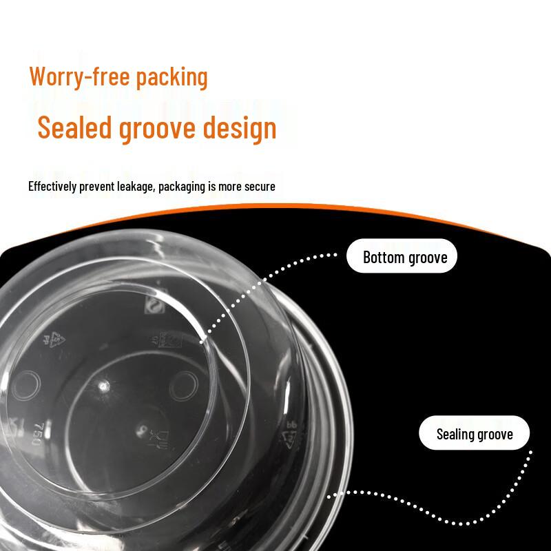 WEISHENG 500ml Round Disposable Food Containers