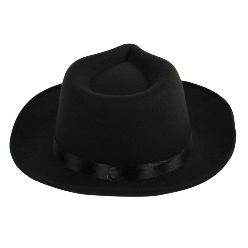 Costume Hat Fedoras Hat Musical Festival Hat Adult Winter Autumn Party Hat Unisex Headwear Stage Show Bowlers Hat