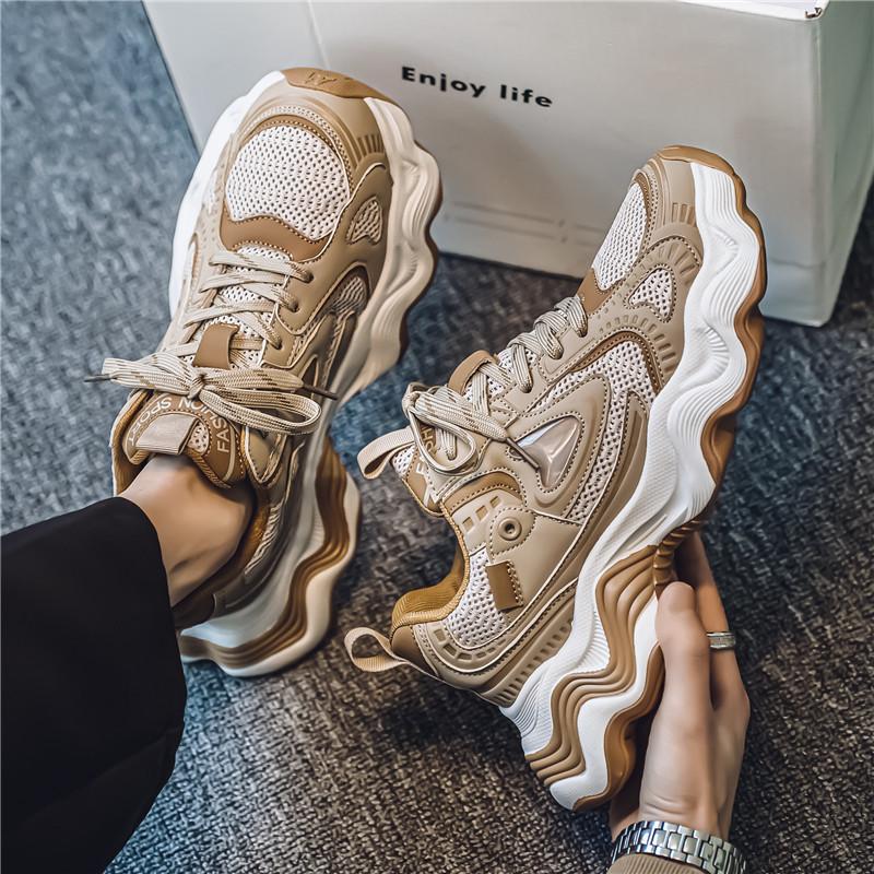 2025 new thick-soled heightening dad shoes men's mesh sports shoes student casual men's shoes GZ1228