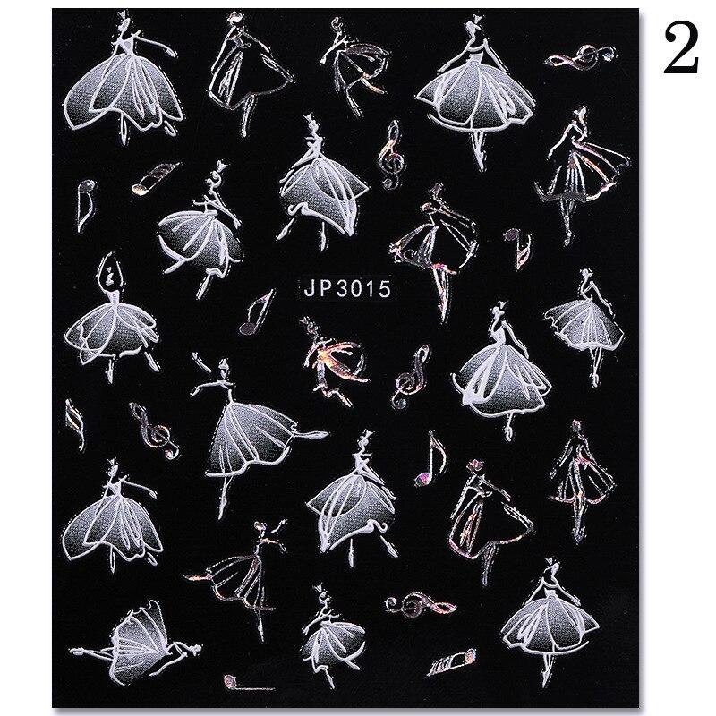 Abstract Line DIY Nail Stickers for Women Girls Nail Art Decorations Rose Gold Spring 3D Sliders for Manicure Nail Polish Decals