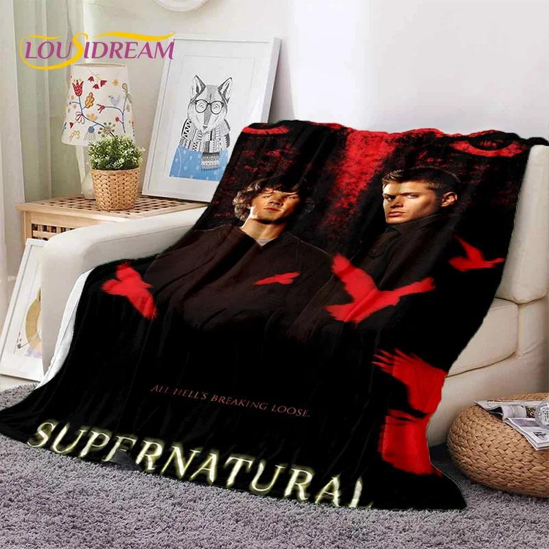 3D Latest Supernatural Dean Sam Soft Flannel Blankets,Throw Blanket Comfortable Blanket for Picnic Beds Sofa Home Bedroom Gift