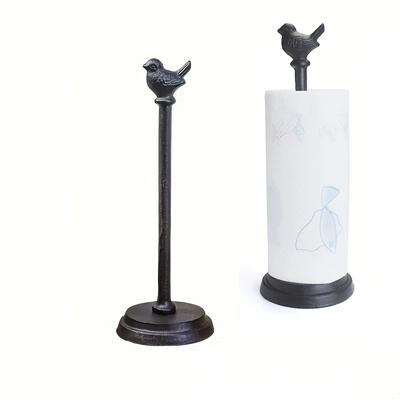 Porte-mouchoir en fonte artisanale vintage Porte-serviettes en papier de cuisine Décoration de bureau Étagère de rangement Accessoires de salle de bain