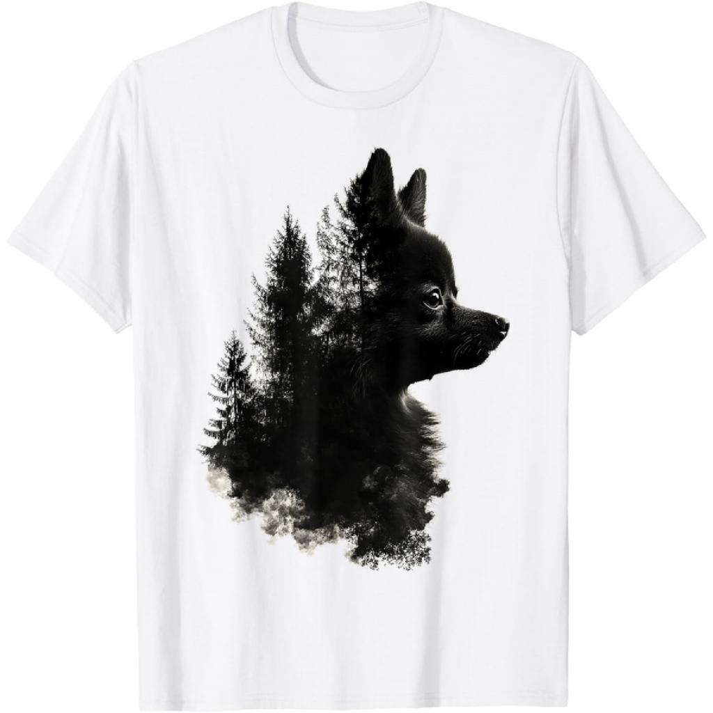 Pomeranian Dog Graphic Pet Illustration Pomeranian T-Shirt for Men Women Kids