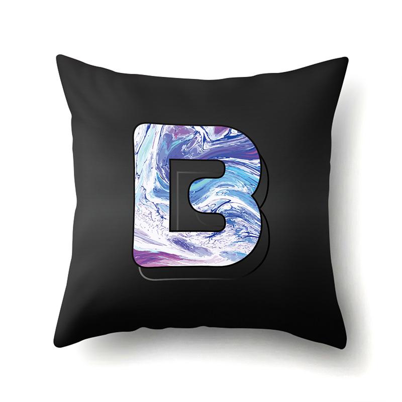 Polyester Pillowcase 3D Three-dimensional Effect Cushion Set Decorative Printing 26 English Letter Pillowcase