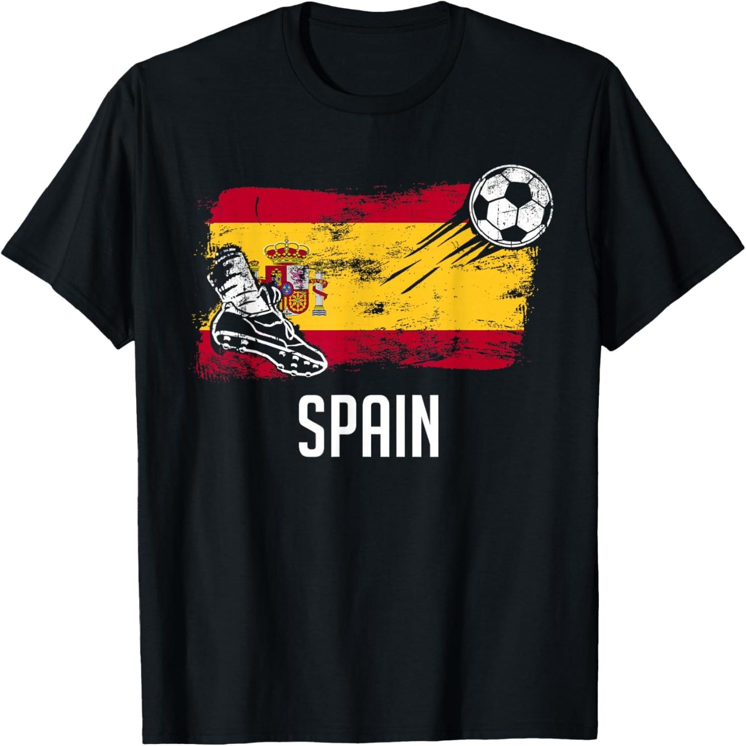 

Spain Flag Jersey Spanish Soccer Team Spanish T-Shirt(2) S