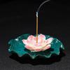 Ceramic Lotuses Incenses Burners for Stick/Coil/Cone Flower Insence Stick Holders Detachable Ashes Catcher Home Decors