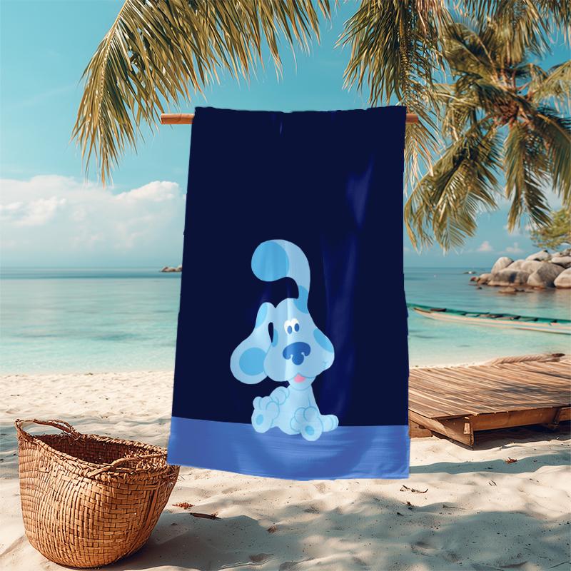 1Pc Blue'S Clues Adventure Beach Towel Microfiber Beach Towel Thin Absorbent For Beach Swimming Yoga Bath Sports 0917258