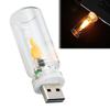 Retro USB LED Filament Nachtlicht Gelb Warm Glühbirne Beleuchtung Flamme Umgebungslicht Für Heimdeko Notbeleuchtung