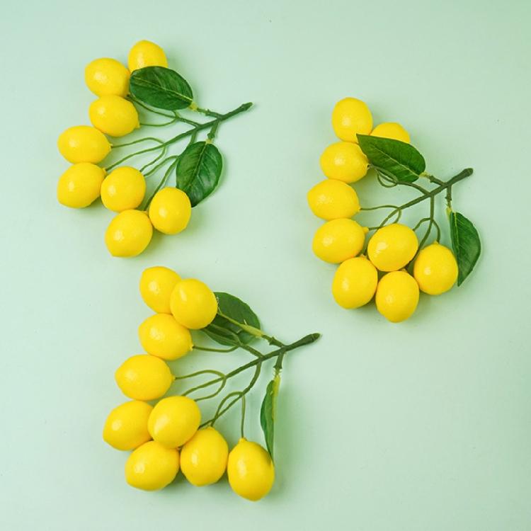 Filo di Limoni Artificiali Limoni Finti Vivaci Decorazione per Tavolo di Casa, Festa, Accessorio per Fotografia