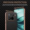 for Xiaomi Mi 15 14 Pro Ultra 13T POCO F6 X6 Pro F5 Case Carbon Fiber Texture PU Leather Cover Plating Bumper Soft Shell Fundas