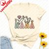 Custom Cute Floral Nana Grandma T-Shirt Mothers Day Gift Grammy Granny Shirt Vintage Women Clothes Graphic T Shirts Harajuku Top