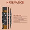 Dual-Tip Eyebrow Makeup Tool: Waterproof Pencil and Liquid Liner with Precision 4-Fork Brush for Defined Brows
