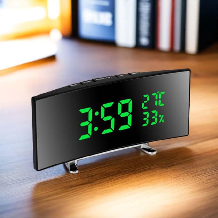 LED Alarm Clock with Temperature and Humidity Display Modern Simple Design