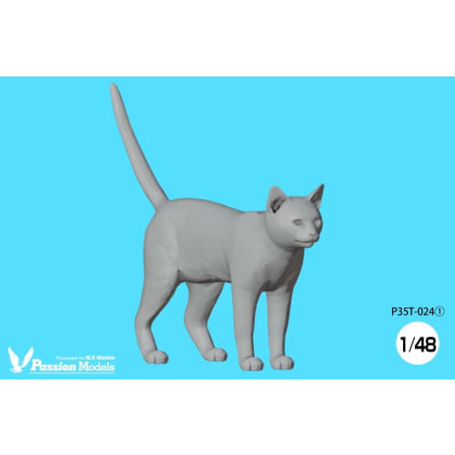 Passion Models 1/48 Scale Resin Kit, Cat Lovers Approved, Set of 5 Cats, P35T-024 (Animals)