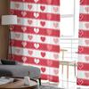 Valentinstag Plaid Rotes Herz Tüll Vorhänge Für Wohnzimmer Schlafzimmer Wohnkultur Chiffon Sheer Voile Küche Vorhang